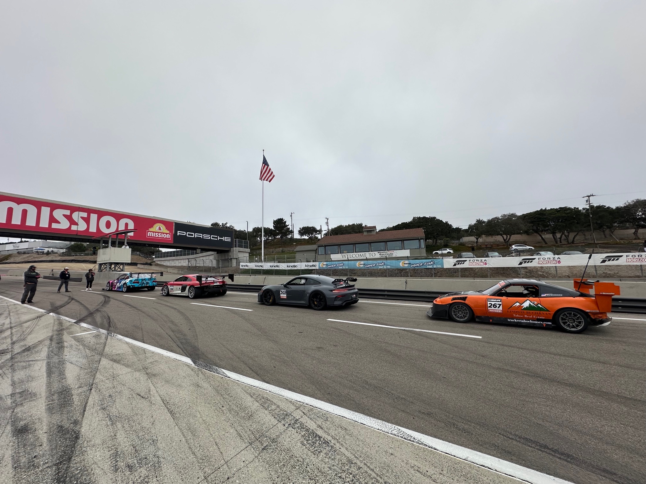 Buchanan Racing number 267 Miata lined up for the GridLife Laguna Podium Sprint